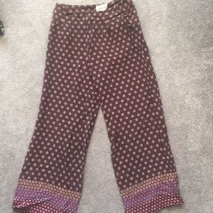 Anthropologie wide leg light weight pants